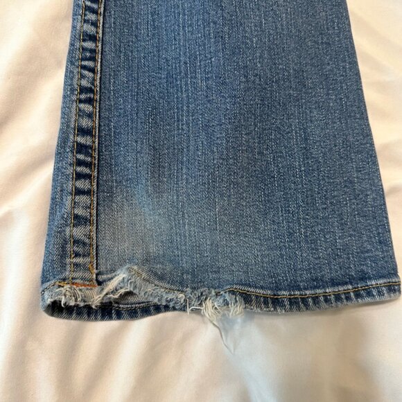 True Religion Women's Size 30 Blue Denim Stretch Slim Flare Jeans USA Made - Picture 11 of 16